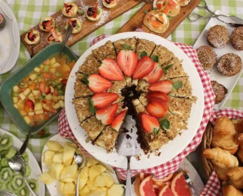 The brunch spread