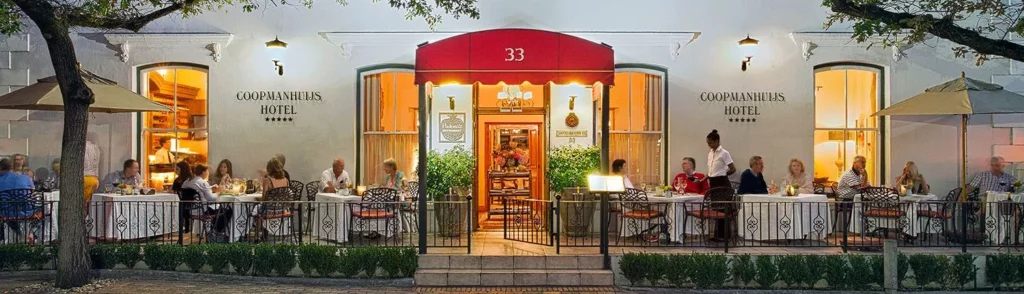 The porch, lit for the evening